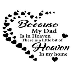 because my dad is in heaven svg, fathers day svg, dad in heaven svg, heaven dad svg, miss dad svg, dad lover svg, father