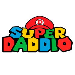 super daddio svg, fathers day svg, daddio svg, super daddy svg, daddy svg, mario svg, super mario svg, super dad svg, ma