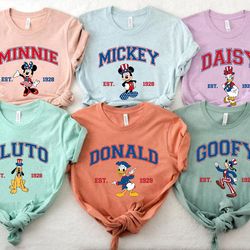 4th of july disney characters comfort colors shirt, patriotic mouse shirt, 4th of july mickey minnie shirt, disney inde