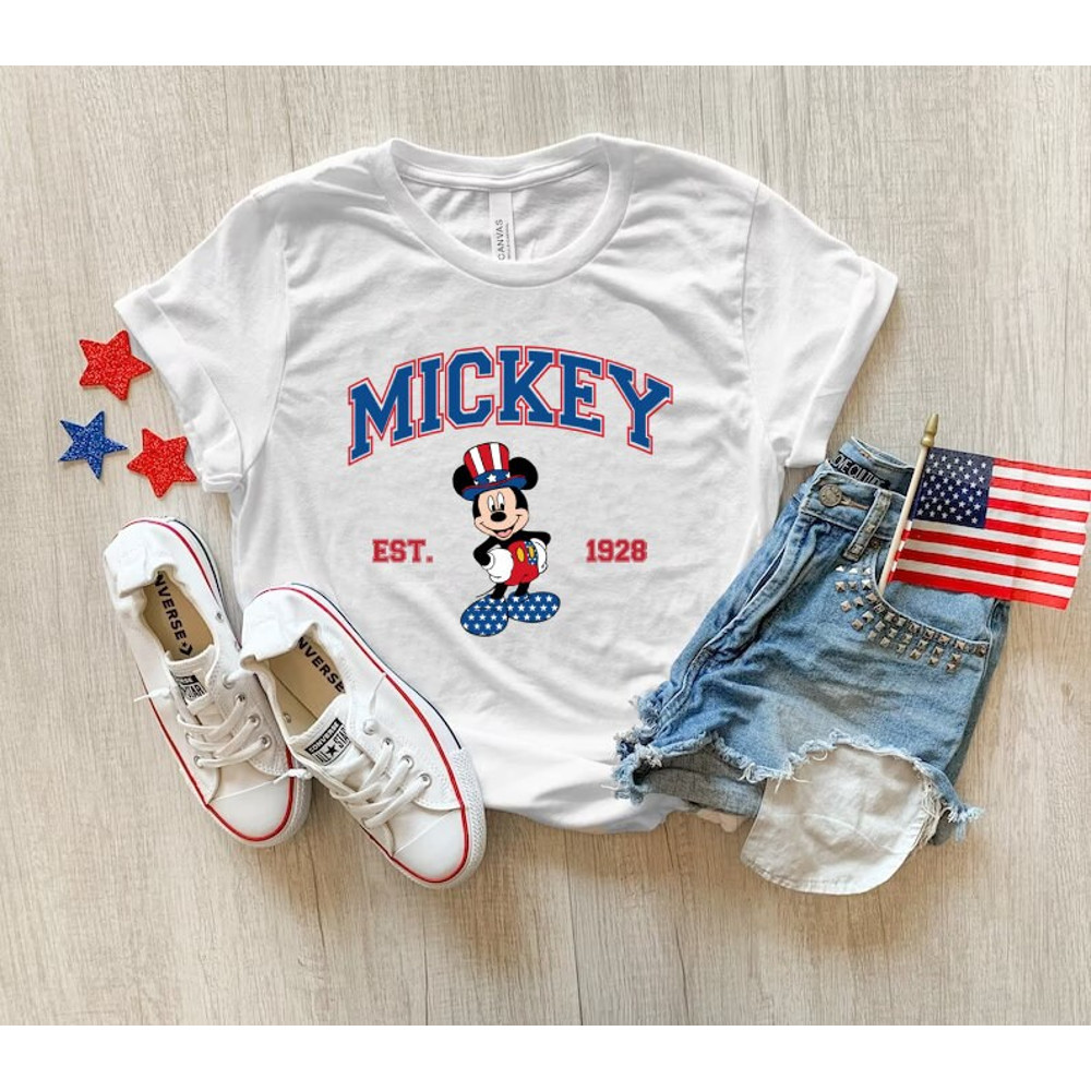 4th Of July Disney Characters Comfort Colors® Shirt, Patriotic Mouse Shirt, 4th Of July Mickey Minnie Shirt, Disney Independence Day Shirt - 3.jpg