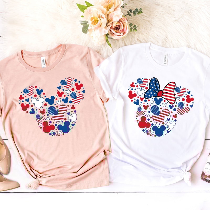 4th Of July Mickey Minnie Ears Comfort Colors® Shirt, Patriotic Mouse Shirt, Retro Disney Couple Shirt, Disney Independence Day Shirt - 1.jpg