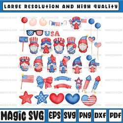 4th of july gnomes png bundle, funny fourth of july png , patriotic shirt png, sublimation designs downloads