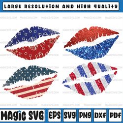 patriotic dripping lips america bundle sublimation png design usa design lips png 4th of july independence day, lips tra