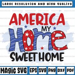 america my home sweet home sublimation transfer design download png, sublimate, american flag, van, fourth of july, subl