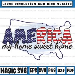 USA Patriotic July 4th Png. Merica Sublimation Design. Digital Download. Sublimate Transfers. America US States Home Swe