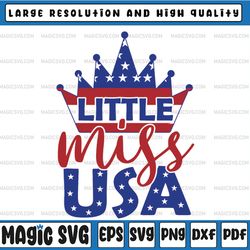4th of july, little miss usa clipart, patriotic png file for sublimation printing, stars and stripes clipart, america cl