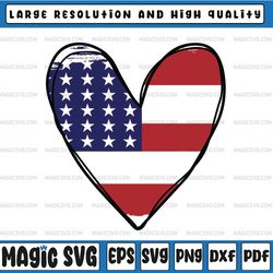 American Heart, 4th of July PNG File, happy 4th of July, American Flag Png, Western Heart, America, Digital Download, Su