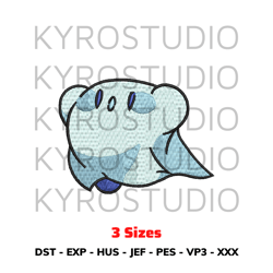 kirby ghost design, anime design, embroidery design file, chibi design, cute design, embroidery design,