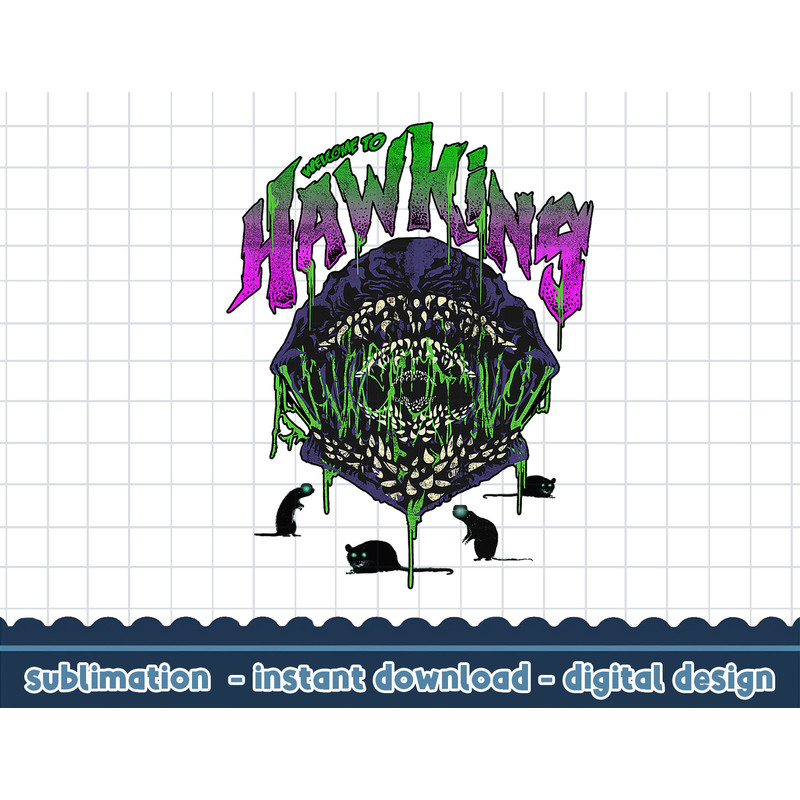 Netflix Stranger Things Demogorgon Welcome To Hawkins png,digital print.jpg
