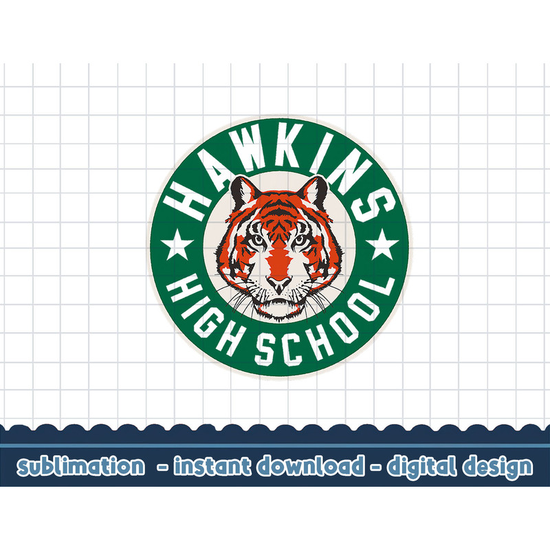 Netflix Stranger Things Hawkins High School Logo png,digital print.jpg