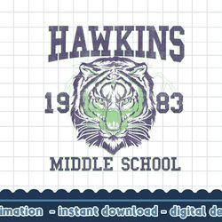 netflix stranger things hawkins middle school 1983 tiger png,digital print