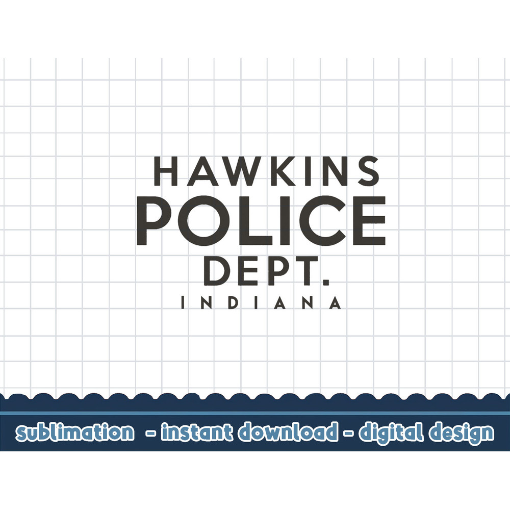 Netflix Stranger Things Hawkins Police Dept. Indiana png,digital print.jpg