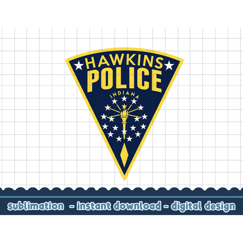 Netflix Stranger Things Hawkins Police Patch png,digital print.jpg