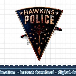 netflix stranger things hawkins police rats patch png,digital print