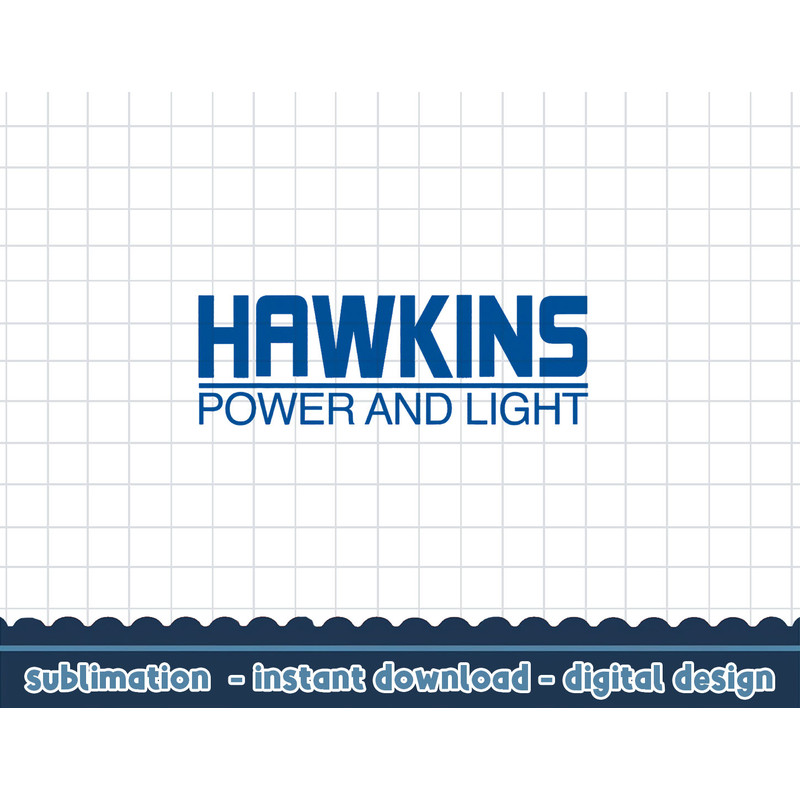 Netflix Stranger Things Hawkins Power And Light Logo png,digital print.jpg