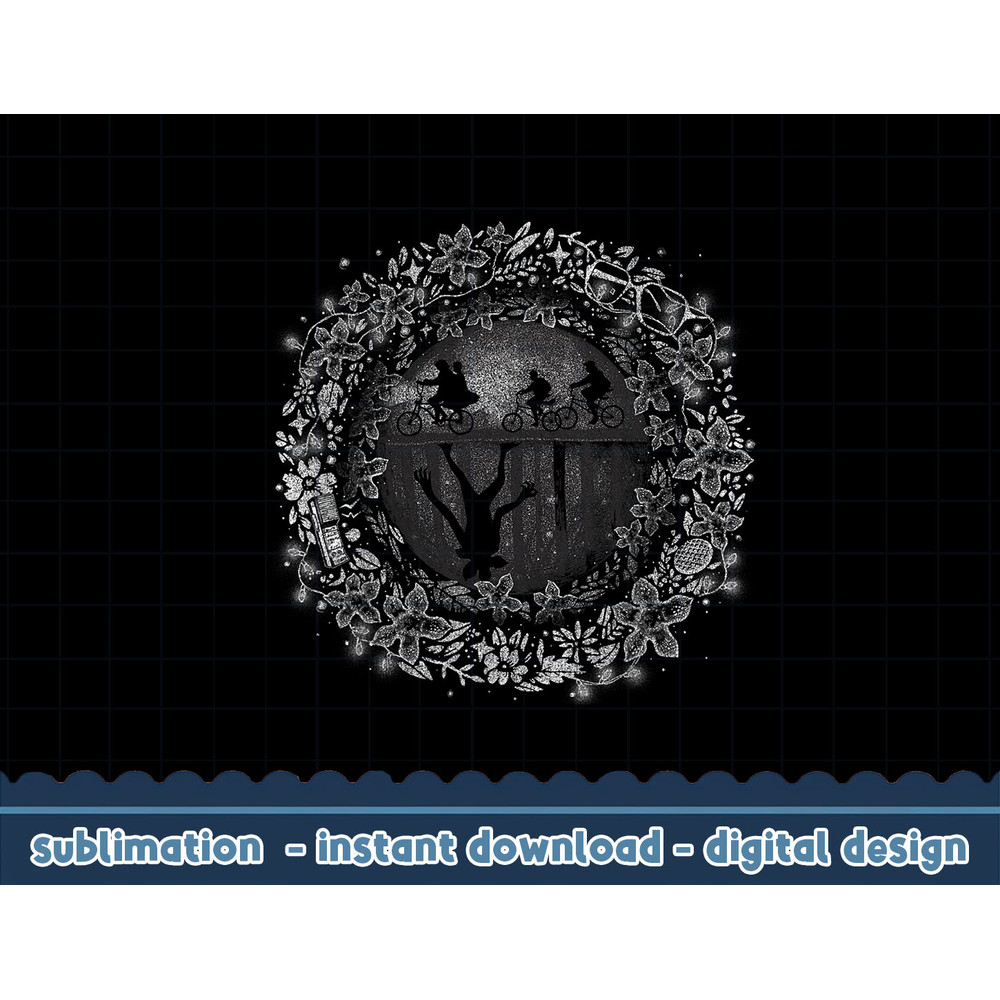 Netflix Stranger Things Into The Upside Down Silhouettes png,digital print.jpg