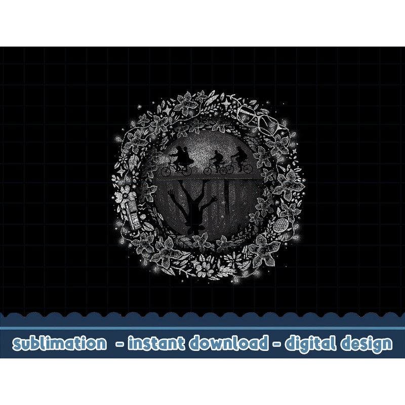 Netflix Stranger Things Into The Upside Down Silhouettes png,digital print.jpg