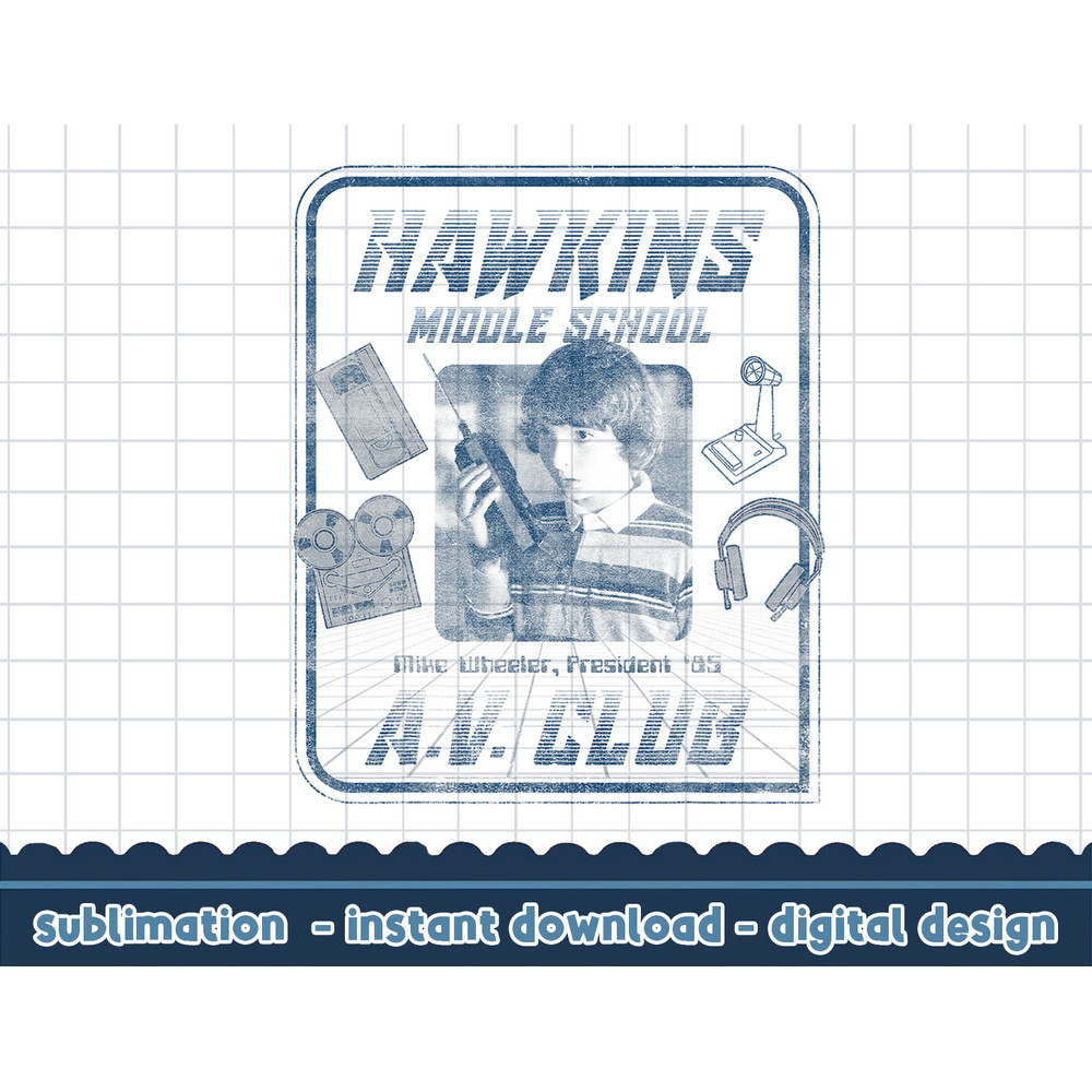 Netflix Stranger Things Mike Wheeler Hawkins A.V. Club png,digital print.jpg