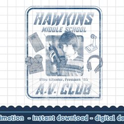 netflix stranger things mike wheeler hawkins a.v. club png,digital print