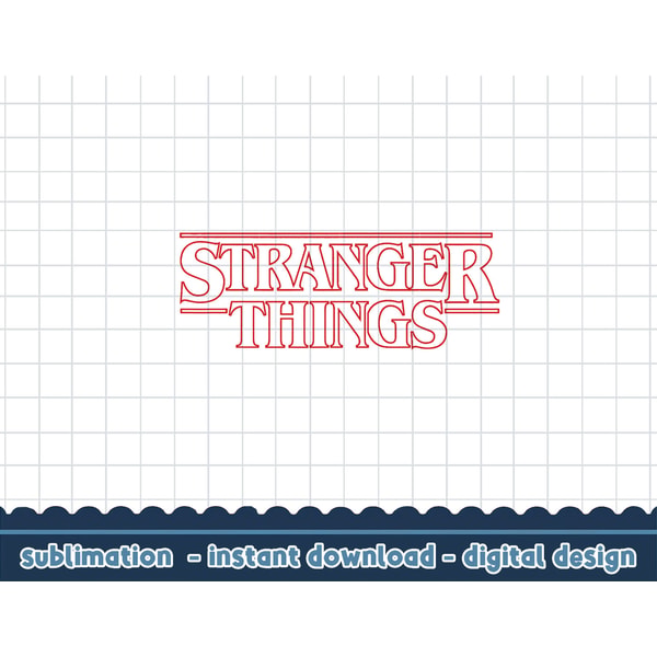 Netflix Stranger Things Outline Logo png,digital print - Inspire Uplift