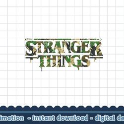 stranger things 4 camo text logo png,digital print