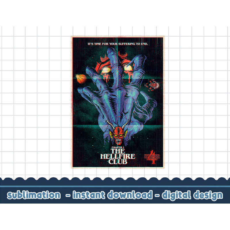 Stranger Things 4 Chapter 1 The Hellfire Club Poster png,digital print.jpg
