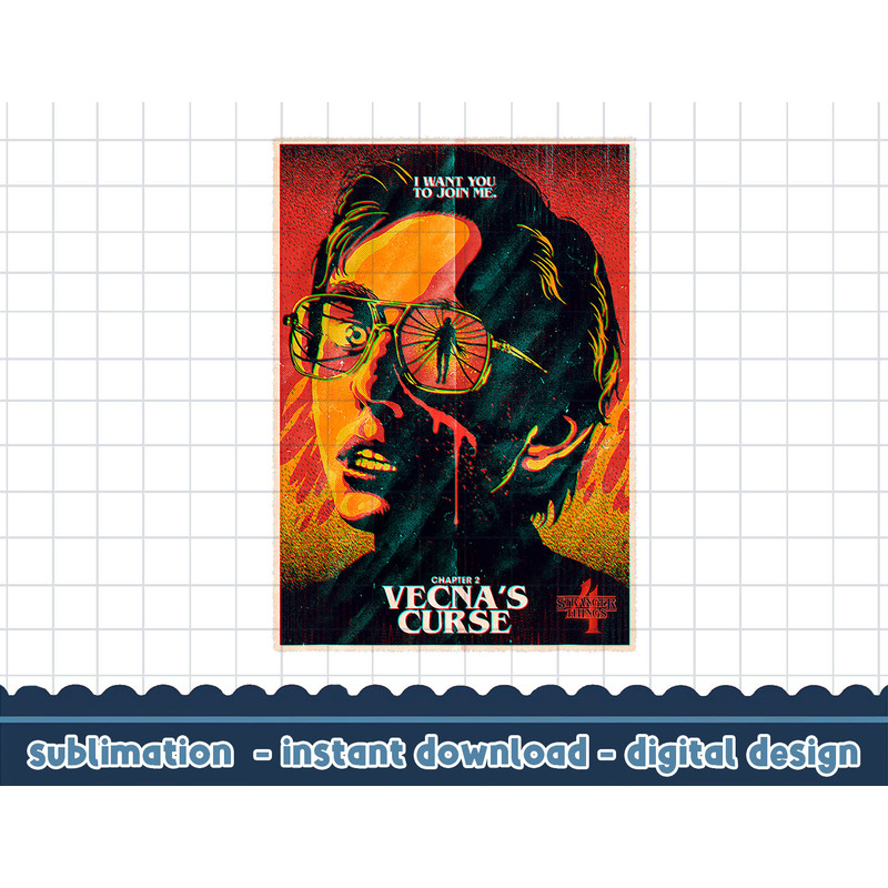Stranger Things 4 Chapter 2 Vecna s Curse Fred Poster png,digital print.jpg