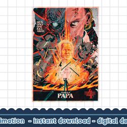 stranger things 4 chapter 8 papa vintage poster png,digital print
