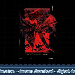 stranger things 4 demobat red distortion png,digital print