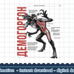 stranger things 4 demogorgon biology v1 png,digital print