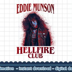 stranger things 4 eddie munson hellfire club blood splatter png,digital print