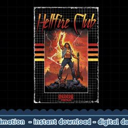 stranger things 4 eddie munson hellfire club guitar power png,digital print