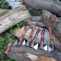 customized viking throwing axe ,hand forged mini bearded axe, norse axe, celtic axe, gift for men, for hunting, camping