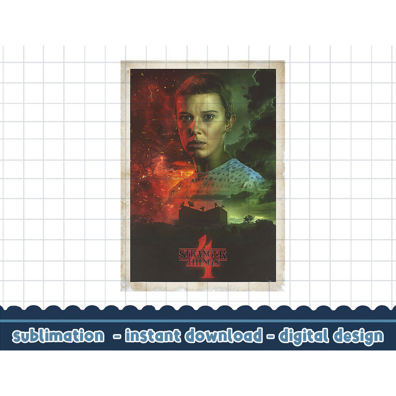 Stranger Things 4 Eleven Short Hair Poster png,digital print.jpg