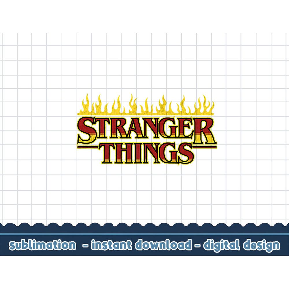 Stranger Things 4 Flames Text Logo V2 png,digital print.jpg