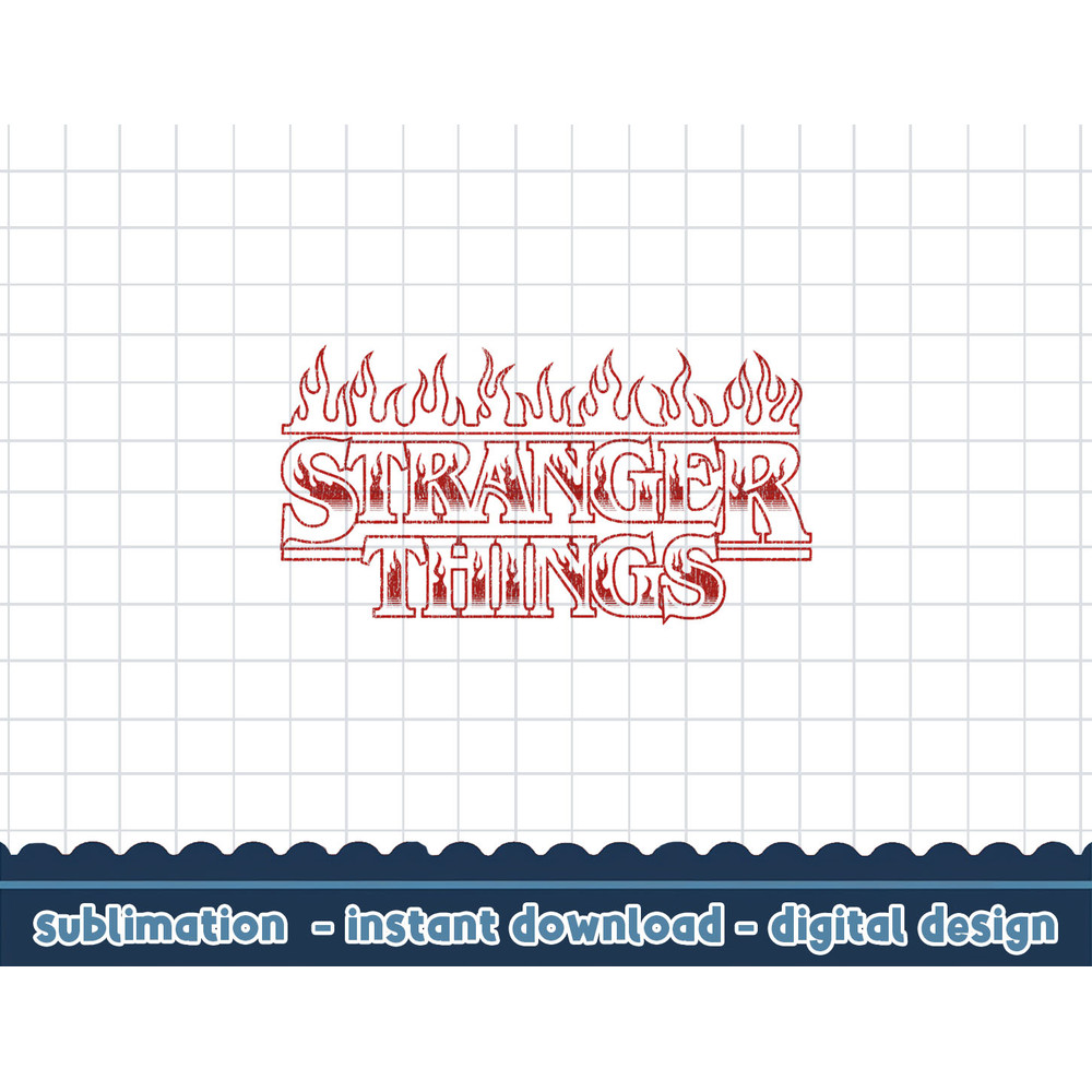 Stranger Things 4 Flames Text Logo V4 2 T-png,digital print.jpg