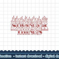 stranger things 4 flames text logo v4 2 t-png,digital print