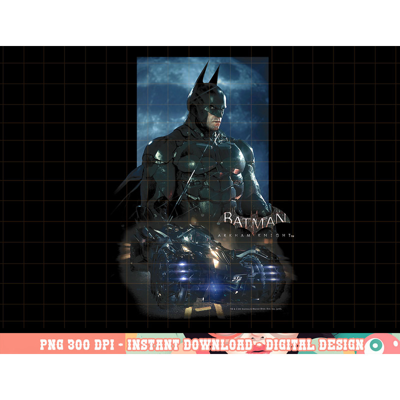 Batman Arkham Knight Batmobile T Shirt png, digital print,instant download.jpg