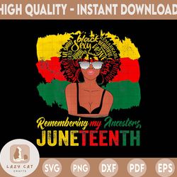 black woman remembering my ancestors juneteenth 1865 png, freedom day png, africa png, black history png, african