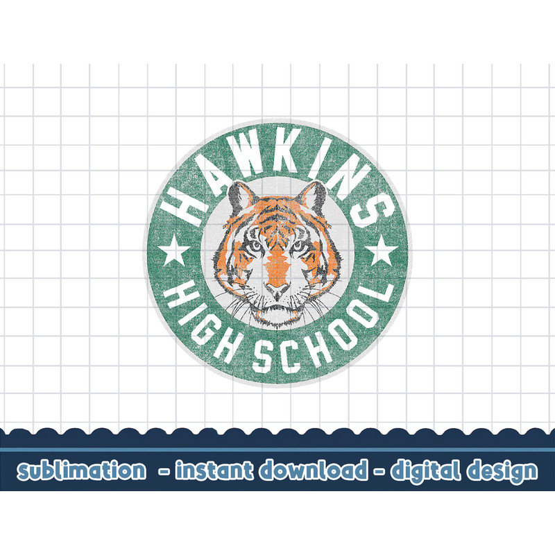Stranger Things 4 Hawkins High School Tiger Circle png,digital print.jpg