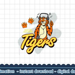 stranger things 4 hawkins high school tigers cartoon mascot png,digital print