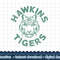 Stranger Things 4 Hawkins Tigers Faded Green Logo png,digital print.jpg