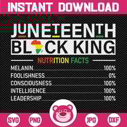 black king, juneteenth png, sublimation, digital download, african american, nutrition facts png, colorful png