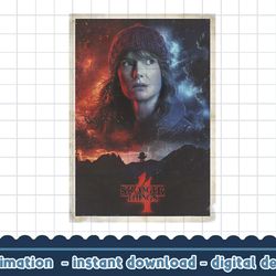 stranger things 4 joyce big face poster png,digital print