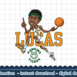 stranger things 4 lucas basketball cartoon png,digital print
