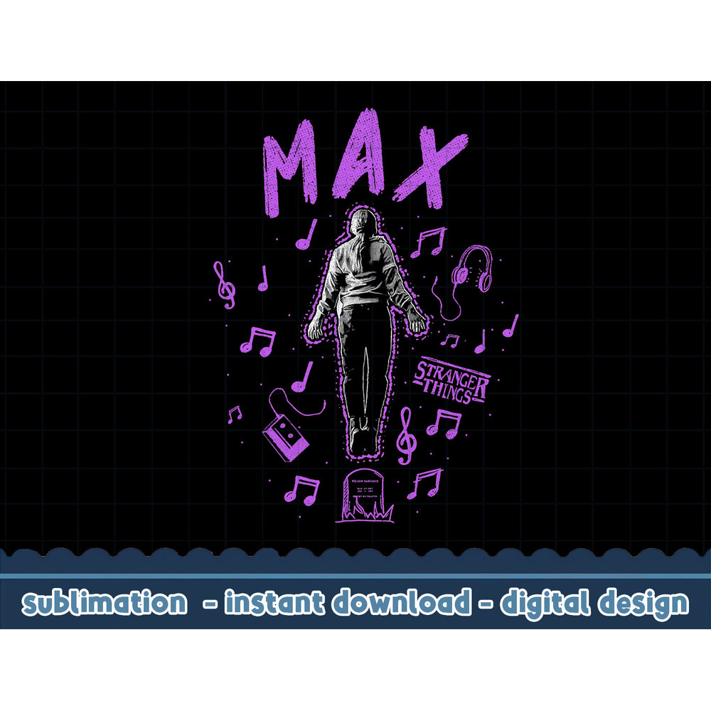 Stranger Things 4 Max Painted Music Notes png,digital print.jpg