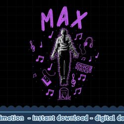 stranger things 4 max painted music notes png,digital print