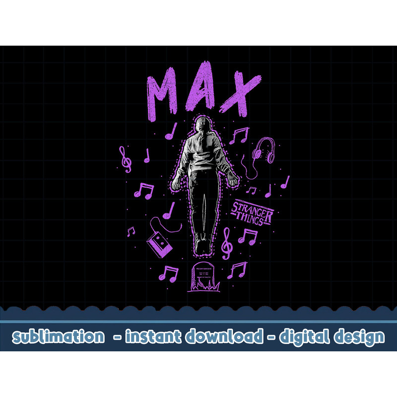 Stranger Things 4 Max Painted Music Notes png,digital print.jpg