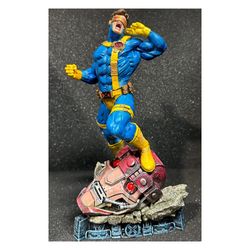 Cyclops X-Men printed hand painted custom figure, Cyclops X-Men statue handpaint high detail, Scott Summers 3D figure