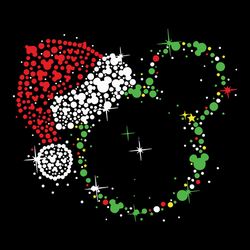 disney mickey head mini mickey heads santa hat svg , silhouette svg fies